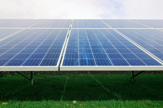 Modules photovoltaïques polycristallins en gros plan